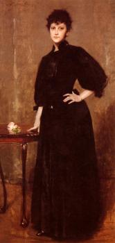 威廉 梅裡特 查斯 Portrait Of Mrs C 威廉 梅裡特 查斯 Portrait Of Mrs C